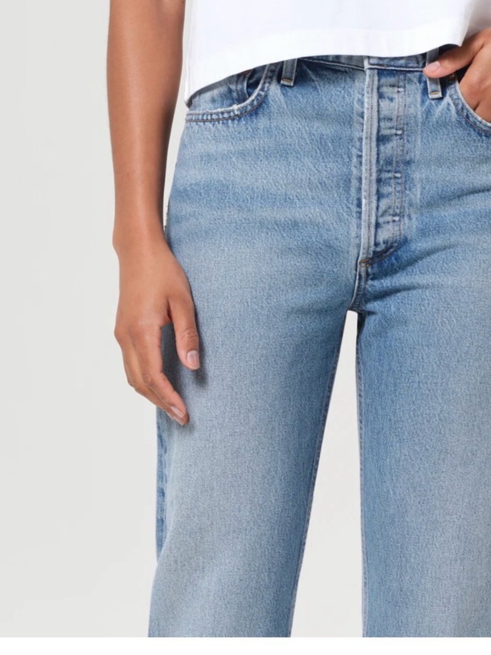 Agolde 90’s Pinch Waist Hi-Rise in stage Blue size 27 - Picture 2 of 5